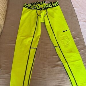 Nike Men's Neon Yellow Leggings